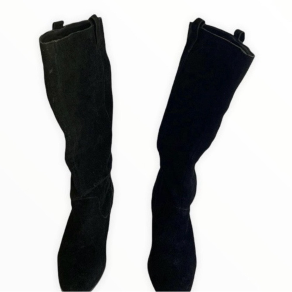 Twiggy London Black Suede  Boots Sz 7.5